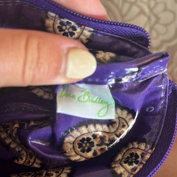 Vera Bradley Frill Small Clutch Simply Violet Purple Vinyl - Picture 8 of 8